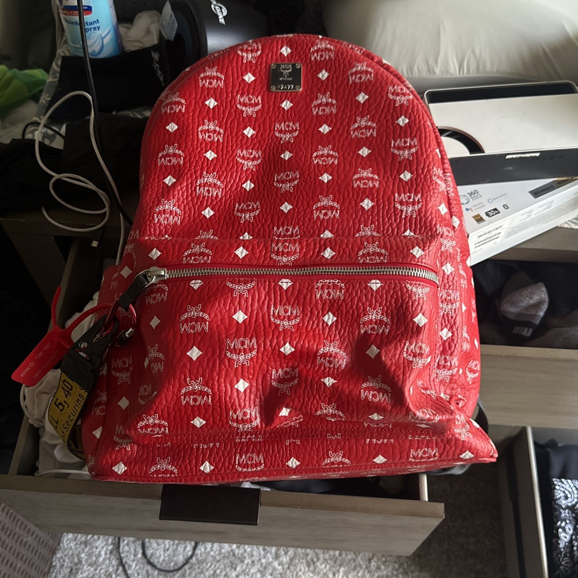 MCM Red Backpack