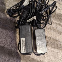 (2) Lenovo Thinkpad Laptop Chargers 65W & 45W  Works!