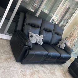 2 Sets 3 Seat Reclining Sofa 