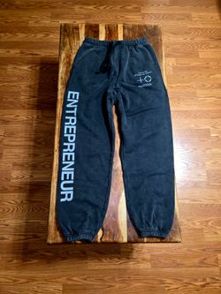 Rawdose - Entrepreneur "All In, Every Day" Black Washed Sweatpants. Size Medium