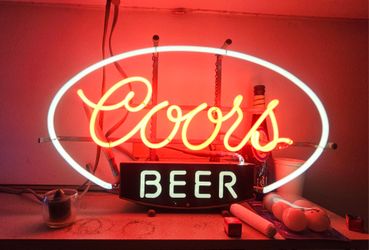 Coors neon beer sign
