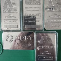 10oz Pure Silver Bars $1,190