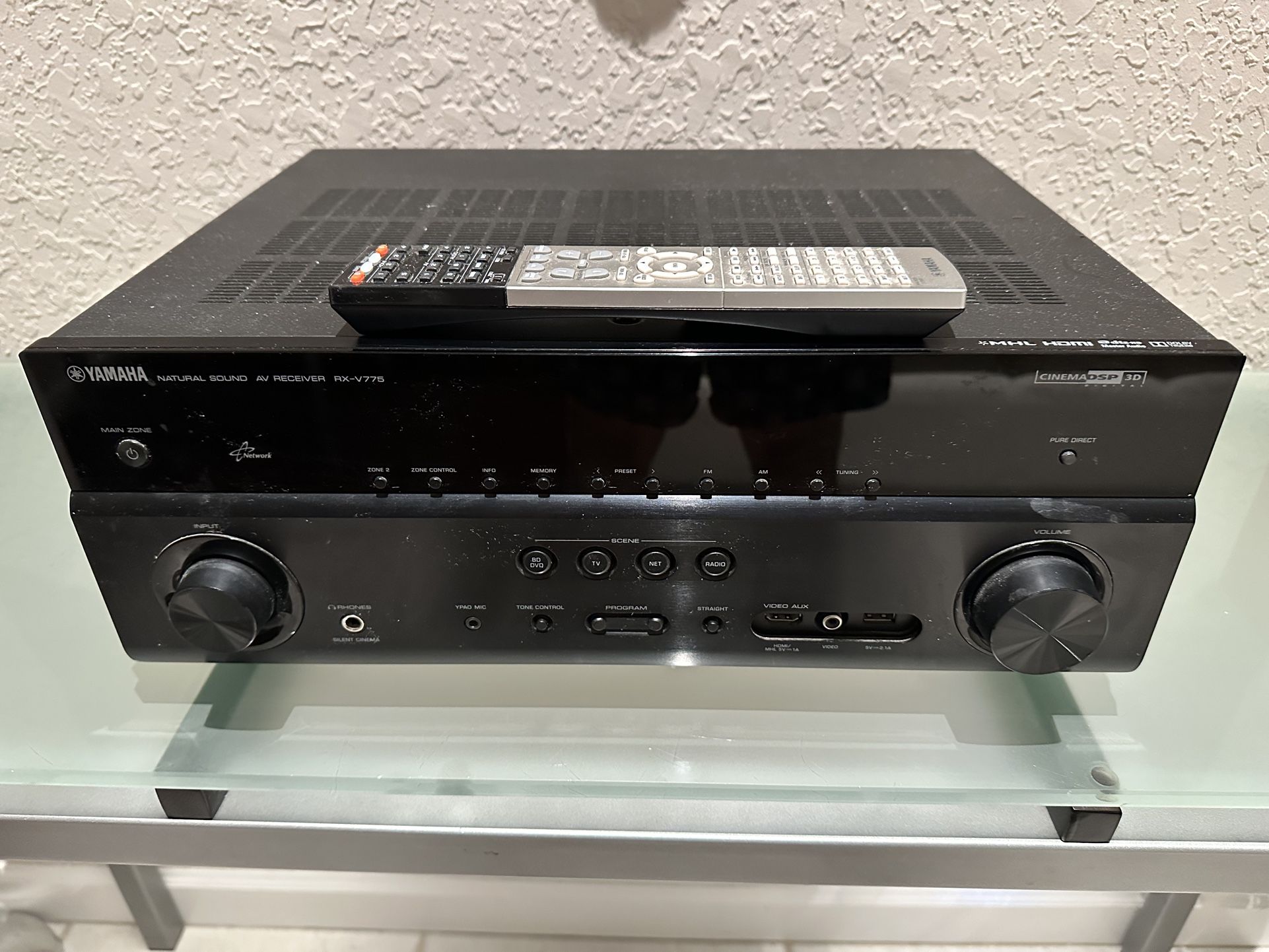 Yamaha RX-V775 7.2 4K HDMI Network Receiver AirPL 95 Watts/ch + Remote