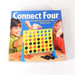 Connect Four Checkers Board Game Complete Milton Bradley Used