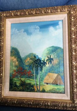 Cuban Painting by R.Garcia 10.5 x 12.5"