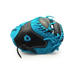 35″ Softball Catcher Black-Turquoise Glove

