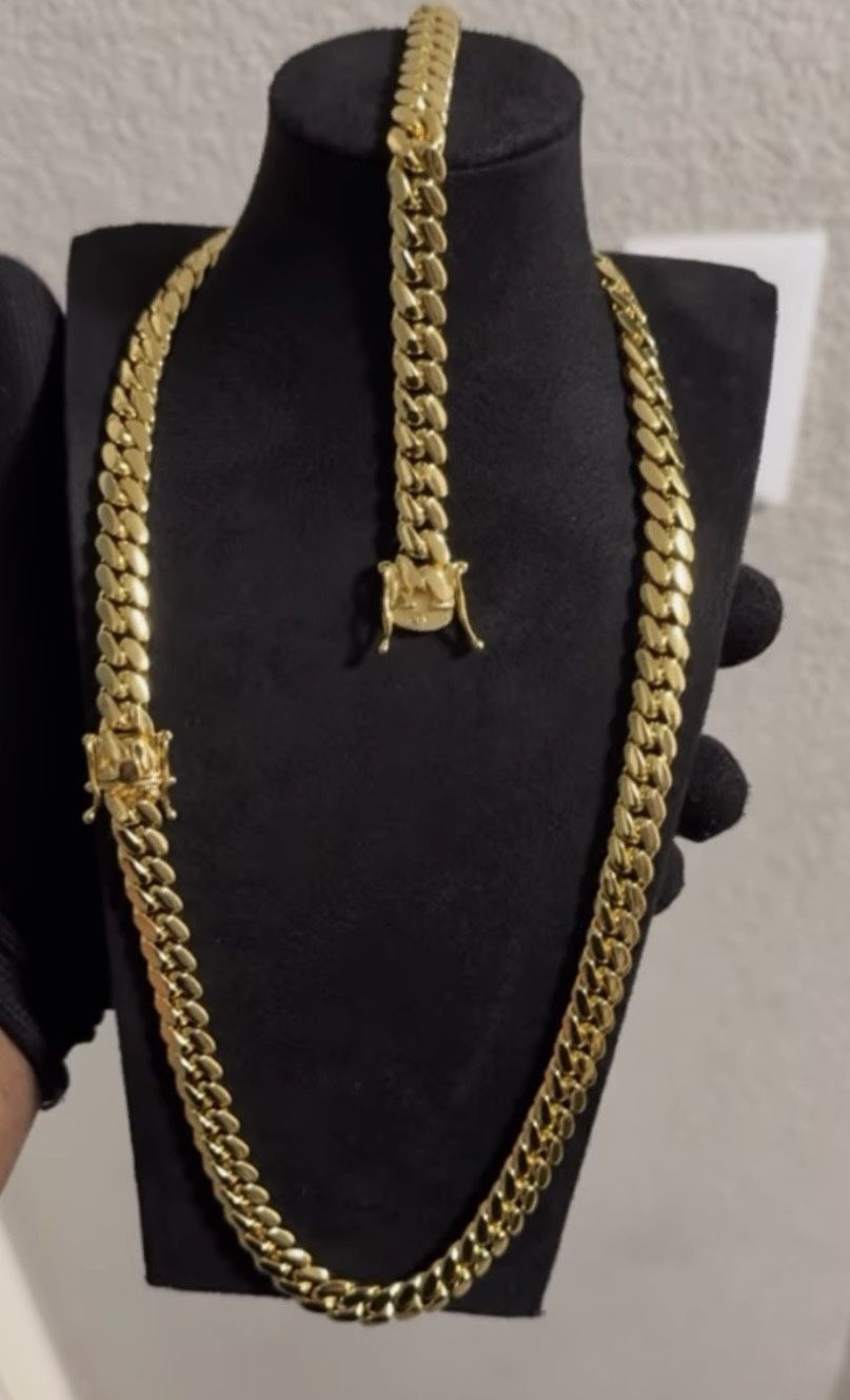 10mm  14k Gold Cuban 