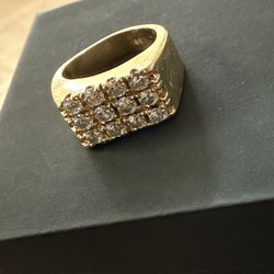 14k Pinky Ring VS1 Diamonds 