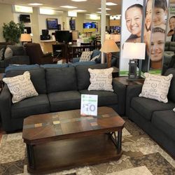 Alenya Slate Living Room Set (Sofa And Loveseat) & Couch & Sectional Options 