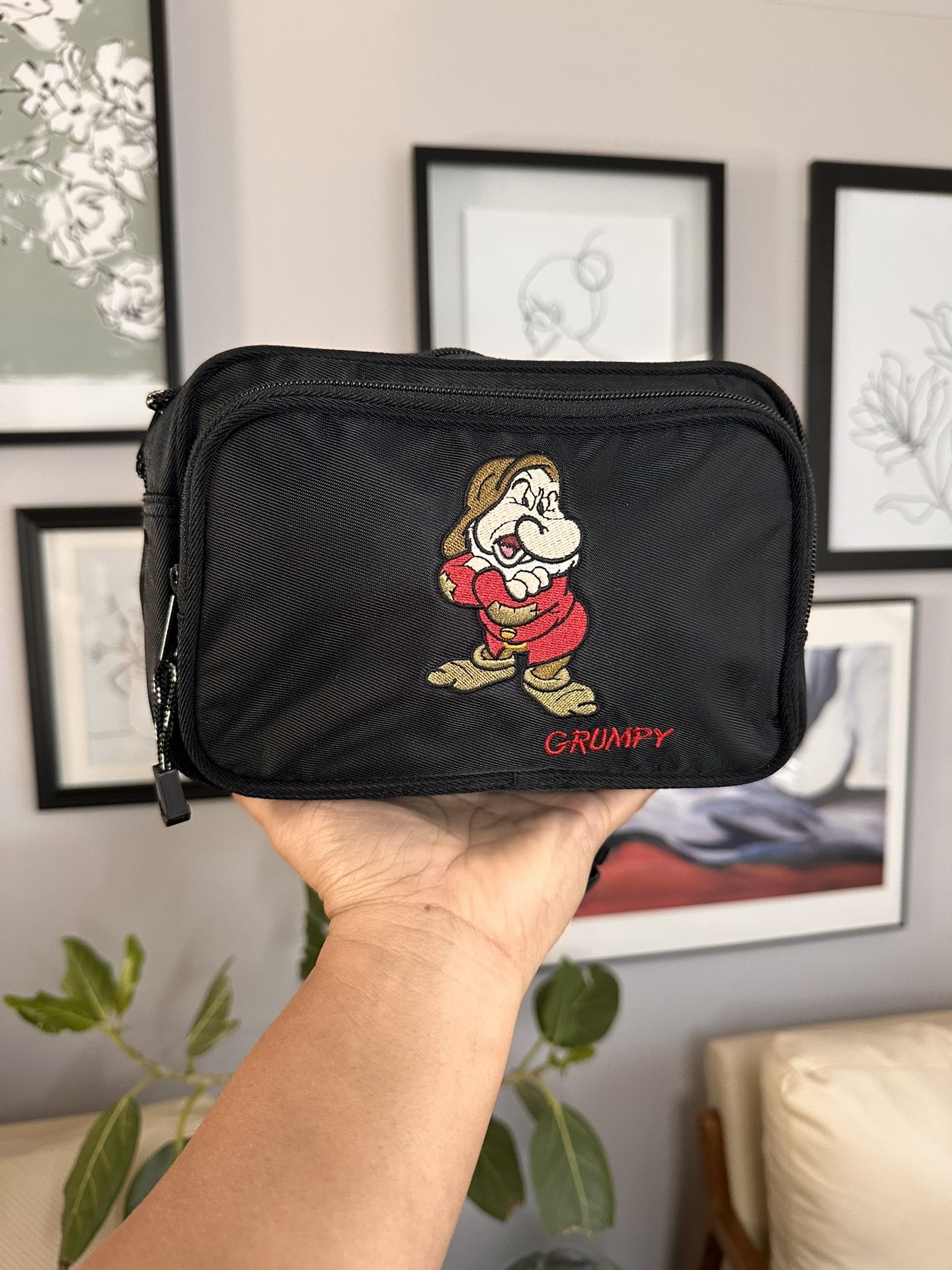 Disney Grumpy Black Fannypack Bag