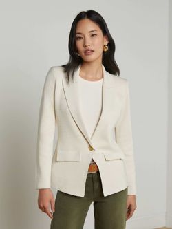L’agence cinched cream blazer