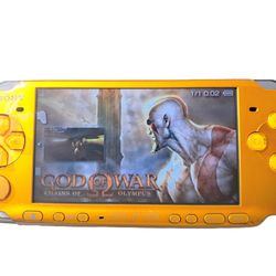 🔥 Sony PlayStation PSP 3000 Console (Bright Yellow) - Loaded with games! 🔥