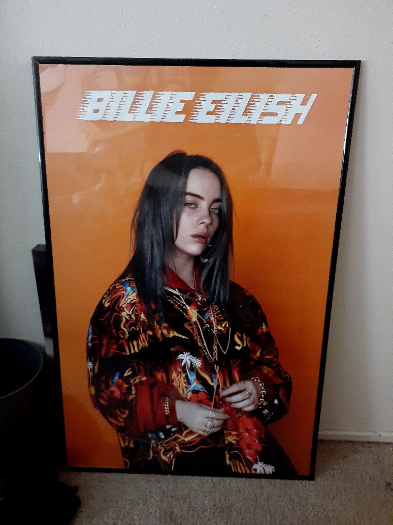 Billie Eilish poster and frame