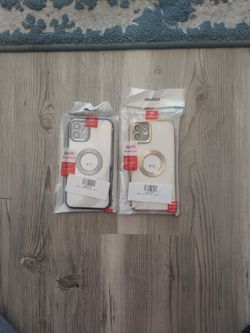 Two Iphone 12 Cases Gold And Sliver Brand New