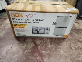 HDX
Premium One 35 in. W x 71.7 in. x 18.5 in. D 4-Shelf Resin Freestanding Cabinet in Grey