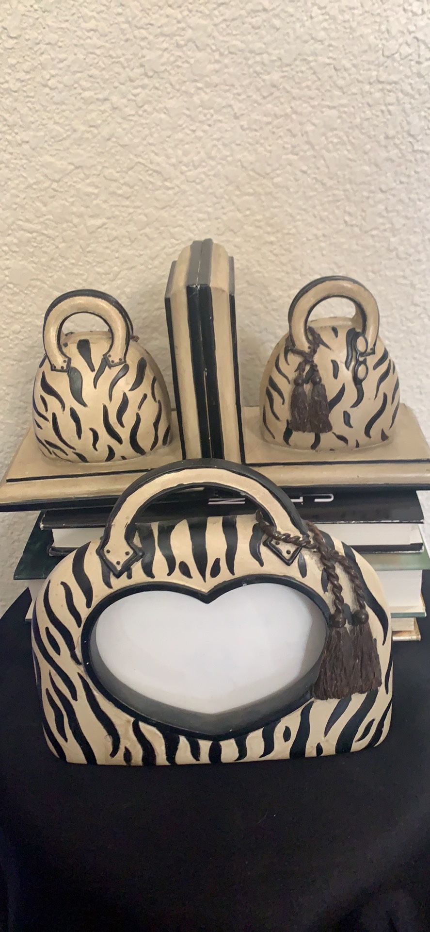 Book Ends & Matching Picture Frame