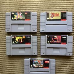 Super Nintendo Game Cartridges