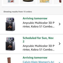 Anycubic Multicolor 3D Printer, Kobra S1 Combo Core XY Stable Structure with Sealed Printing High Precision 600mm/s Fast Speed Auto Calibration Ideal 