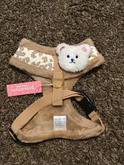 Pinkoholic Medium(for small breed) beige dog harness