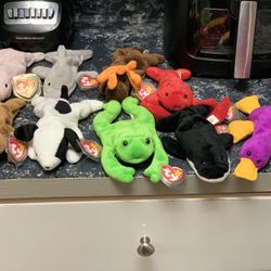 New 9 Original Beanie Babies 4th / 5th Gen