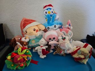 Pokemon christmas plush lot