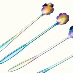Rainbow Flower Spoons 