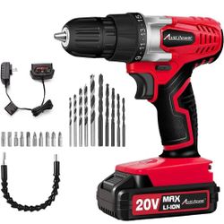 Avid Power, 20V Cordless Drill/Driver, ACD316, Red/Black