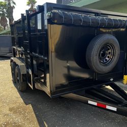 Loaded Smooth Dump Trailer 