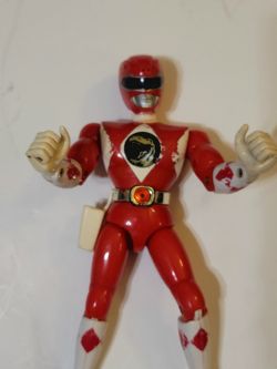 Vintage Power Rangers Auto Morphin Red Ranger Action Figure Bandai 1993
