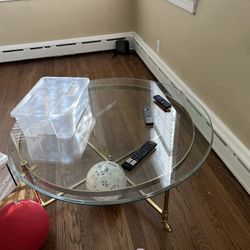 Glass Table With Gold Stand - FREE