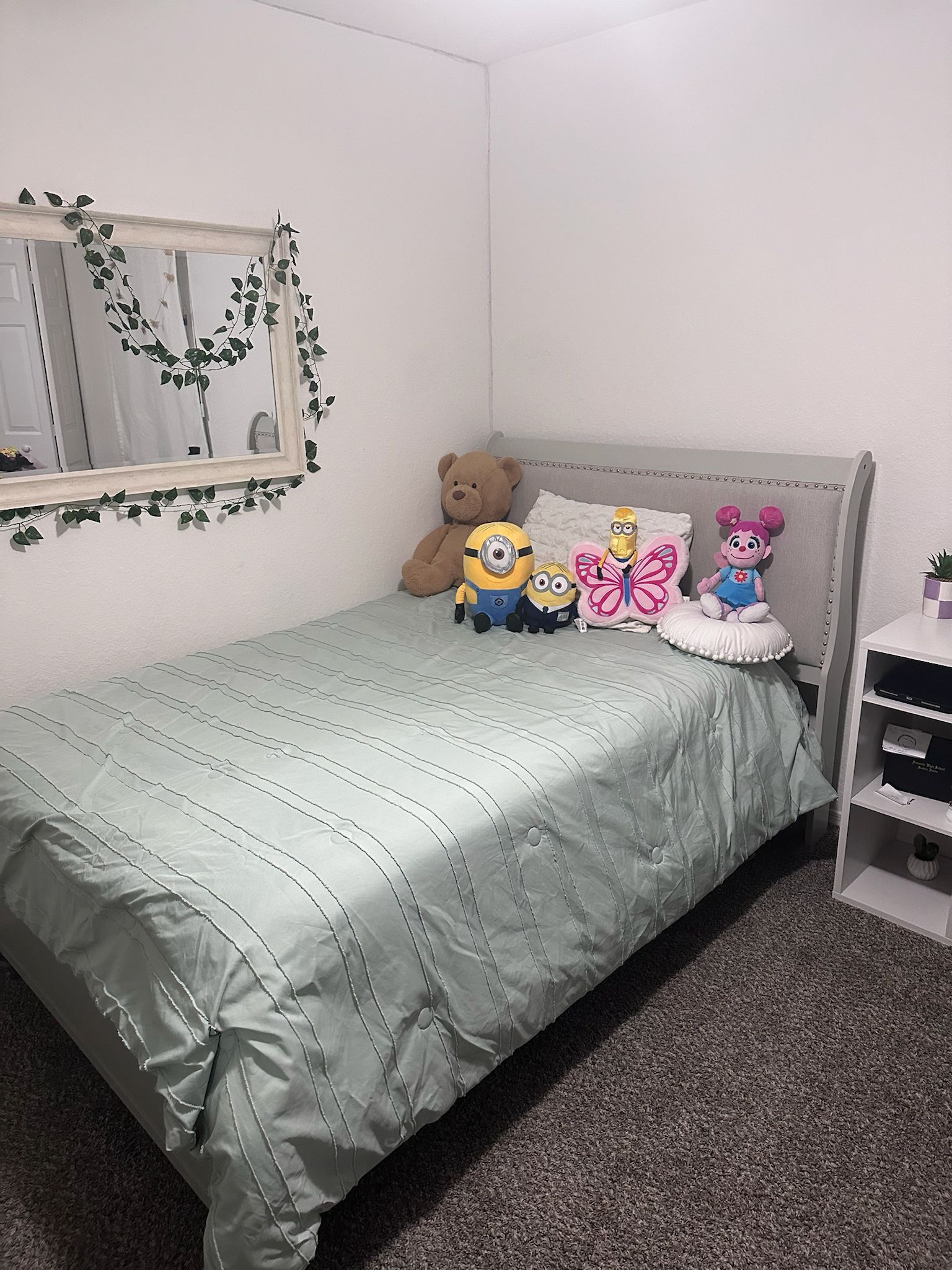 Moving! Full size bed frame, Nightstand And Dresser. 