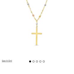 14k Cross Necklace 