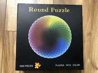 1000 pieces Round puzzle Free glue