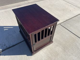 Dog crate wooden end table