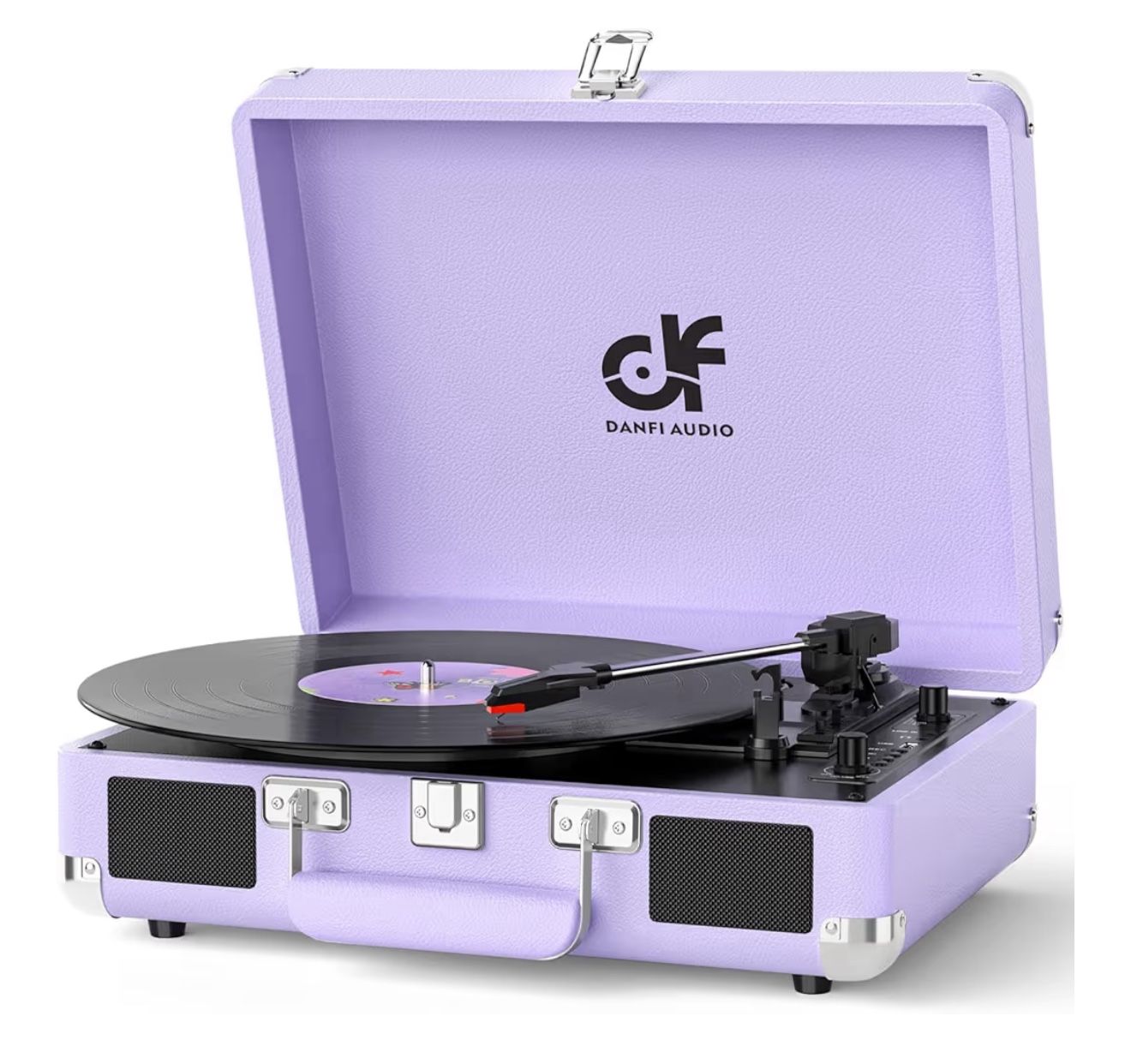 *NEW* Bluetooth Vintage Record Player Suitcase Turntable, Purple – $56