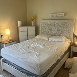 Full Size Bed Frame And Box Spring In Plastic 
