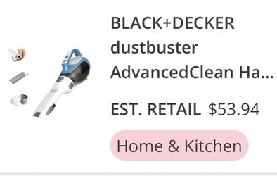 Black &Decker Hand Vacuum $ 15