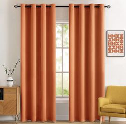 Orange Curtains 