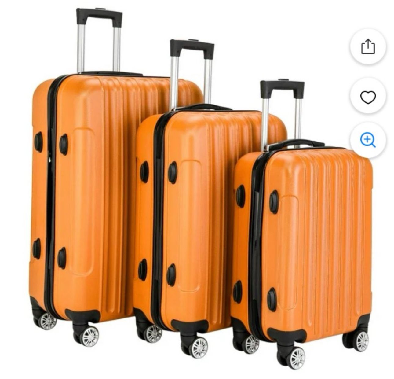 3-Piece Hard Shell Luggage Set - Brand New, Stylish Gold!
