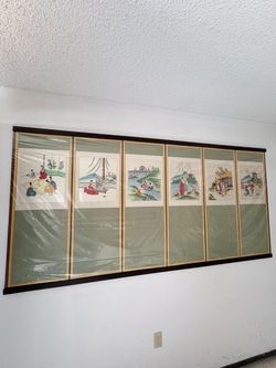 Antique Korean stitch picture