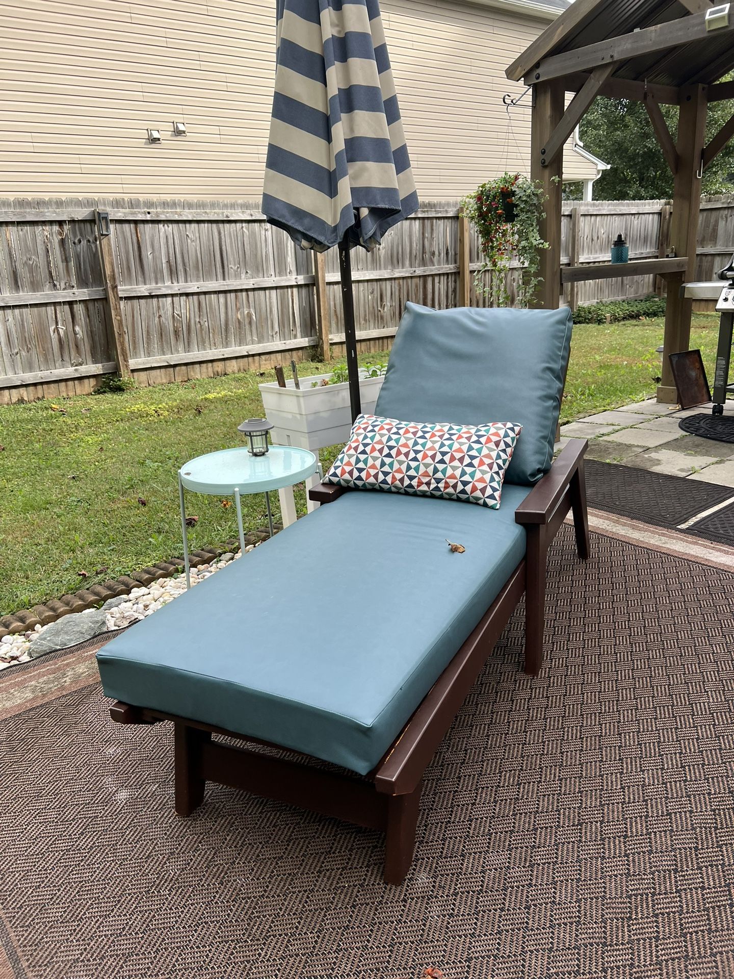 Poly wood Chaise Lounge With Deep Cushion