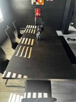 Dark Wood Dining Table