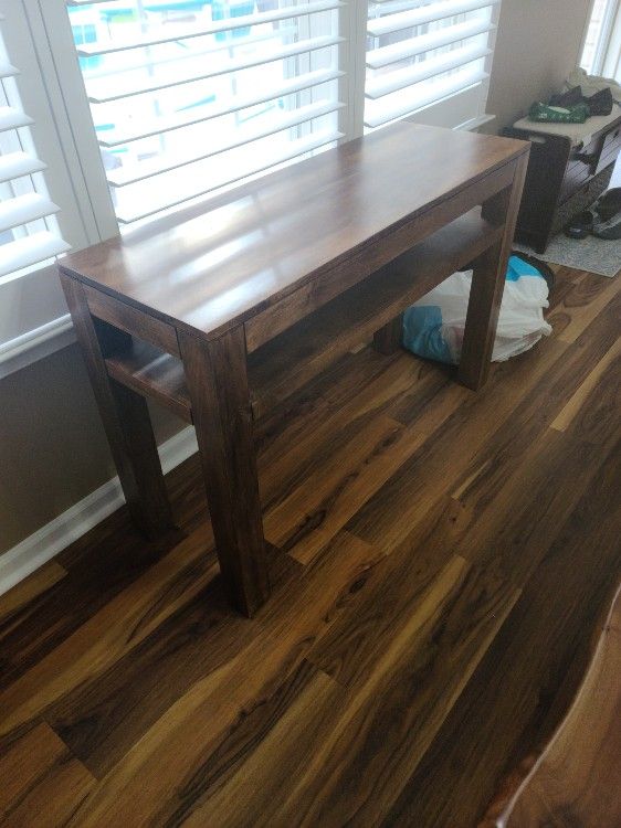 Console Teak Wood Table, Made In India.