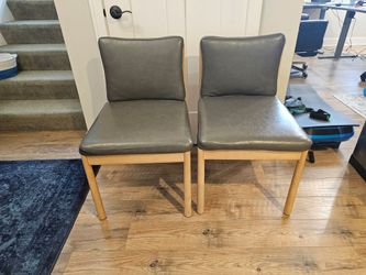West Elm Halsey Vegan Leather Dining Chairs – Set of 2