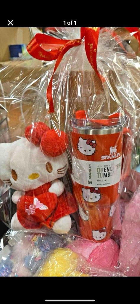 Stanley Hello Kitty And Stitch Designs Bottle And Basket