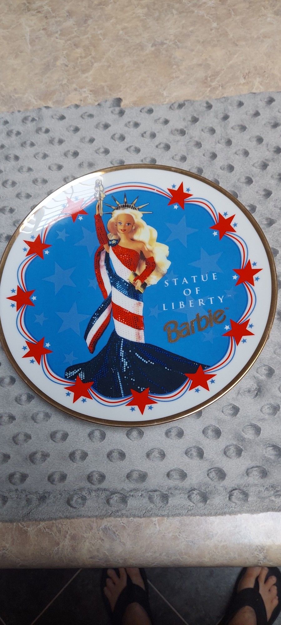 Barbie Statue Of Liberty Collectors Plate