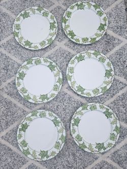 Set of 6 Ivy Leaf Dinner Plates