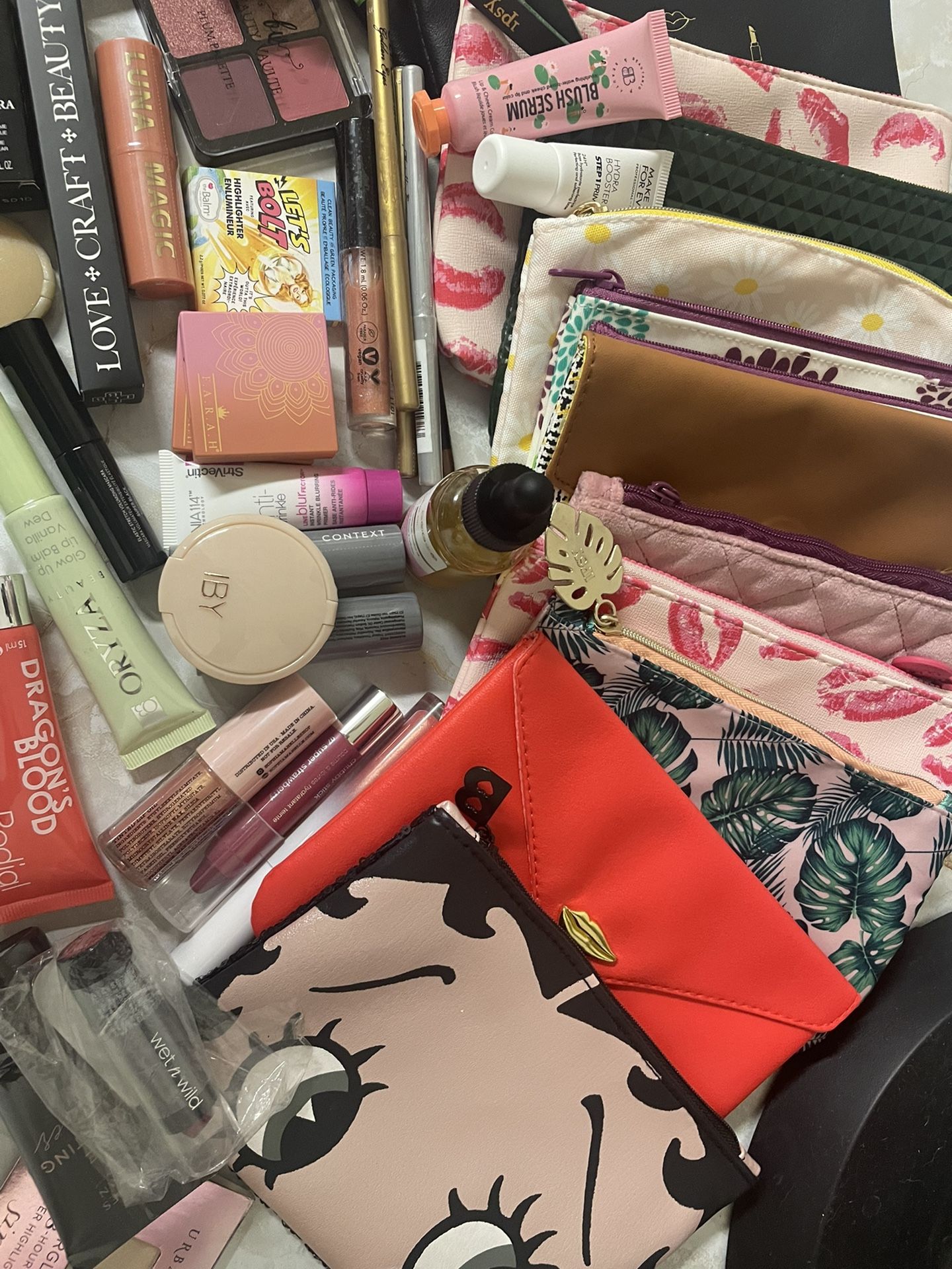 Huge Lot Of New Makeup And Makeup Bags, Face Masks And More!