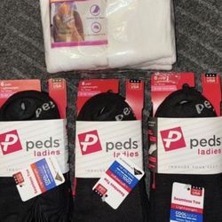 23 PAIRS OF WOMENS NO SHOW LOW CUT LIGHT WEIGHT SOCKS BLACK & WHITE SIZE 4-10