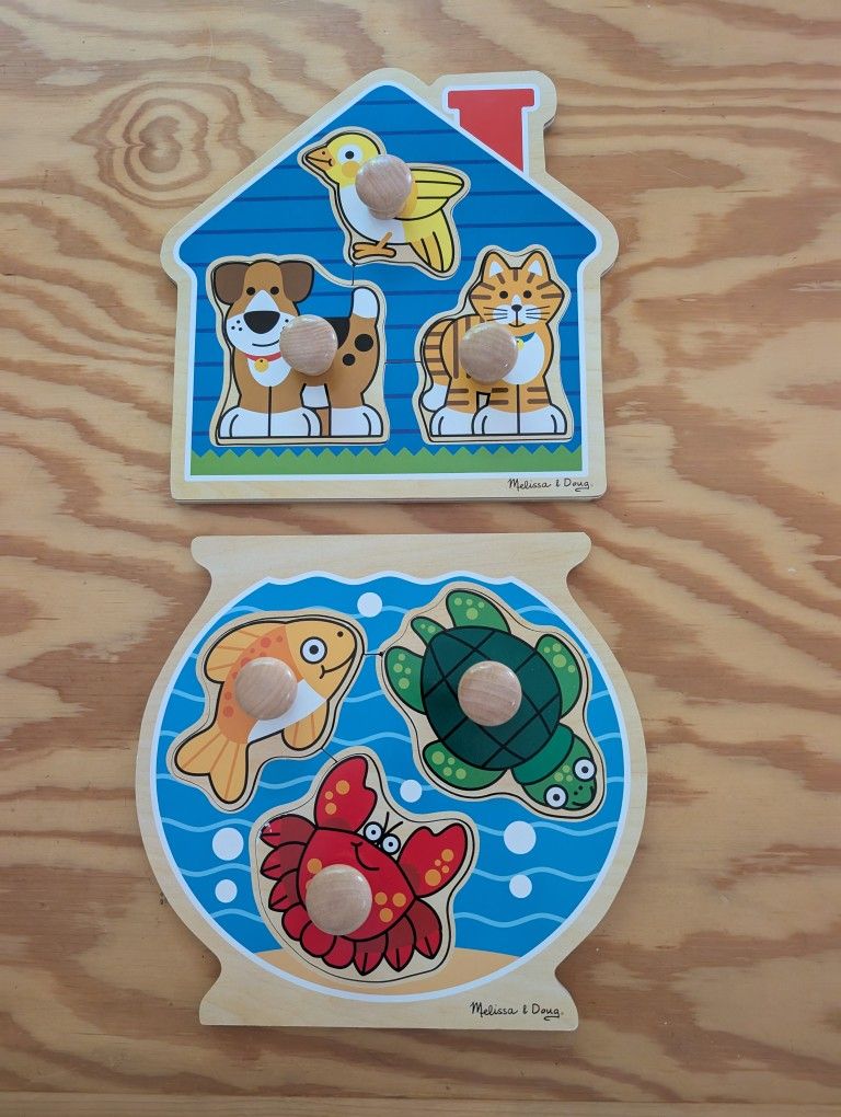Melissa and Doug big knob puzzles